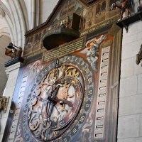 Die Astronomische Uhr im Dom zu Münster - mit dem Glockenspiel, das täglich um 12 Uhr viele Interessierte anlockt: die Heiligen Drei Könige beten, geführt von dem Stern, in Betlehem das Jesuskind an. © Elisabeth Meuser
