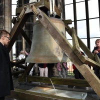 Die Ratsglocke hoch oben im Turm der Lambertikirche wird nur bei Gefahr angeschlagen und wenn der (Ober-)Bürgermeister gestorben ist. © Elisabeth Meuser