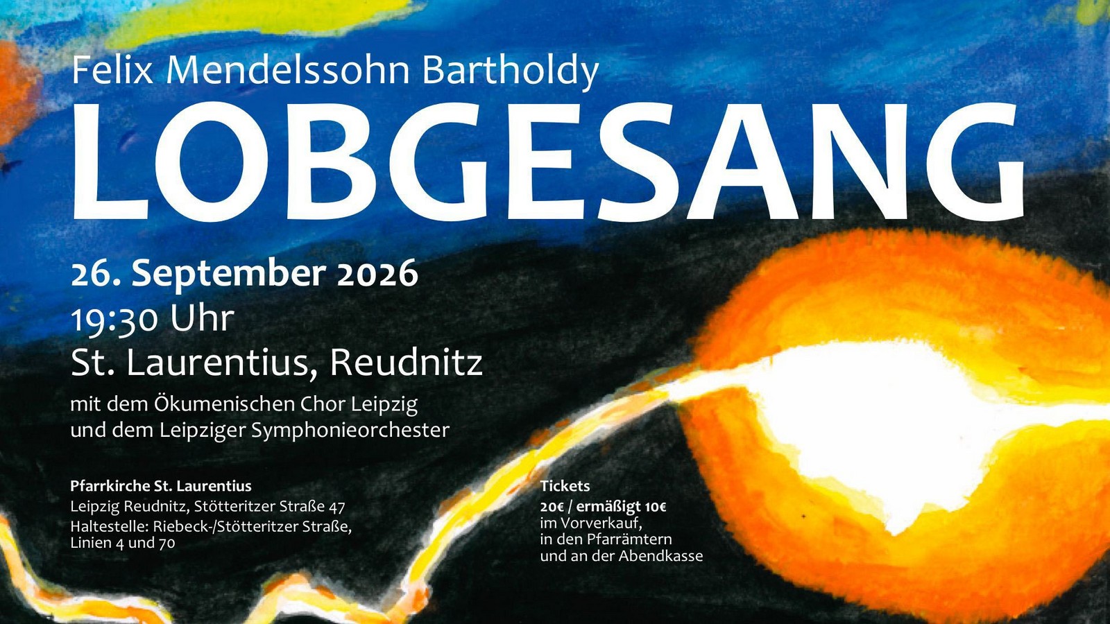 Sinfoniekonzert „Lobgesang“ in der Leipziger Kirche St. Laurentius