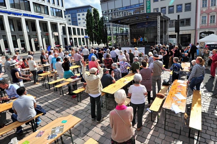 Für das Kulturkirchenfest in Chemnitz werden noch helfende Hände gesucht. © Sven Gleisberg