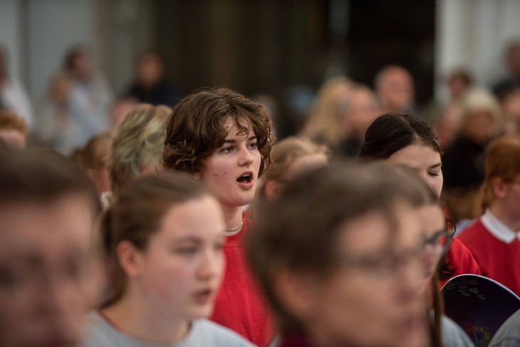 Bei einem Pueri-Cantores-Treffen 2022 in Dresden. © Dietrich Flechtner