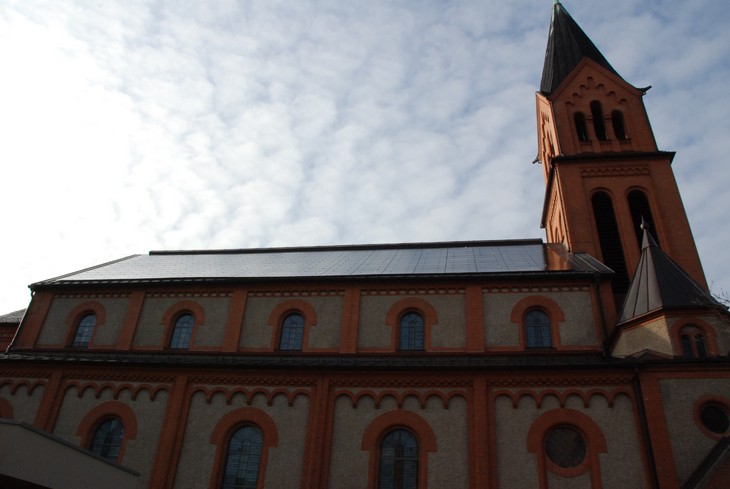 Die katholische Herz-Jesu-Kirche in Plauen/V.