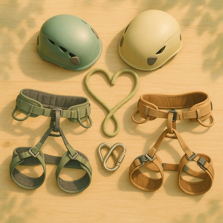 Vertrauen lernen - eine wichtige Eigenschaft beim gemeinsamen Klettern. © KI-generiert