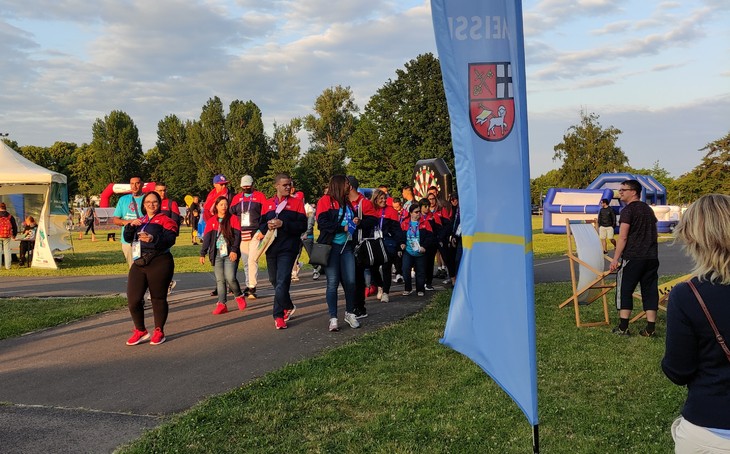 Die Mannschaft aus Puerto Rico der Special Olympics World Games war zu Gast in Dresden. © privat